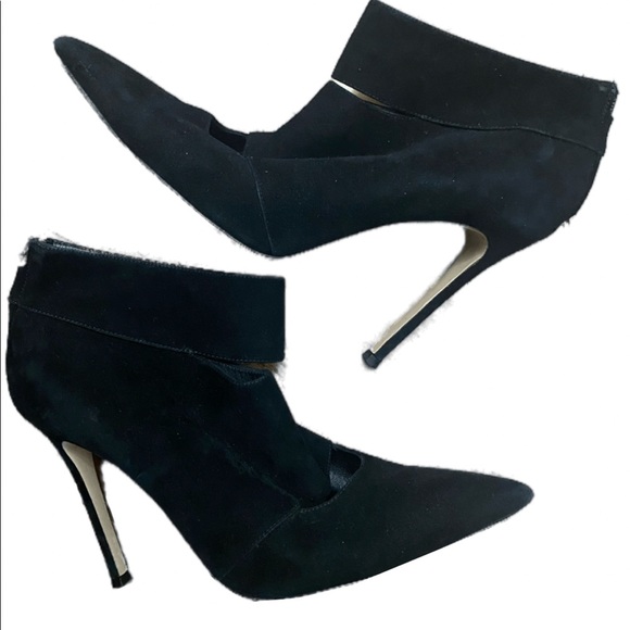 Gianvito Rossi Black Suede Booties sz 38.5 (US 8) - Picture 1 of 8